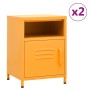 Nachttische 2 Stück Senfgelb Stahl 35x35x51 cm von vidaXL, Nachttische - Ref: Foro24-3095216, Preis: 142,32 €, Rabatt: %