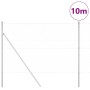 Reja con postes Plateado 1.6 x 10 m Acero recubierto de PVC