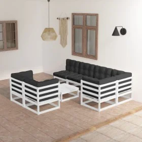 Muebles de jardín 8 pzas y cojines madera maciza pino de vidaXL, Conjuntos de jardín - Ref: Foro24-3076700, Precio: 743,85 €,...