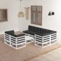 Muebles de jardín 8 pzas y cojines madera maciza pino de vidaXL, Conjuntos de jardín - Ref: Foro24-3076700, Precio: 743,85 €,...