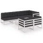 Muebles de jardín 8 pzas y cojines madera maciza pino de vidaXL, Conjuntos de jardín - Ref: Foro24-3076700, Precio: 743,85 €,...