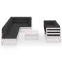 Muebles de jardín 8 pzas y cojines madera maciza pino de vidaXL, Conjuntos de jardín - Ref: Foro24-3076700, Precio: 533,53 €