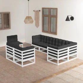 Garden furniture 8 pieces and cushions solid pine wood by vidaXL, Garden sets - Ref: Foro24-3076715, Price: 901,80 €, Discoun...