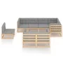8 Stk. Gartenmöbel und Kissen aus massivem Zirbenholz von vidaXL, Gartensets - Ref: Foro24-3076714, Preis: 770,04 €, Rabatt: %