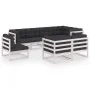 Garden furniture 8 pieces and cushions solid pine wood by vidaXL, Garden sets - Ref: Foro24-3076715, Price: 900,91 €, Discoun...