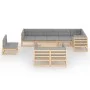 Garden furniture set 10 pieces and cushions solid pine wood by vidaXL, Garden sets - Ref: Foro24-3076729, Price: 889,30 €, Di...