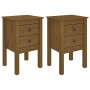 Nachttische 2 Stück honigbraunes Kiefernholz 40x35x61,5 cm von vidaXL, Nachttische - Ref: Foro24-813696, Preis: 95,95 €, Raba...
