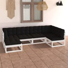 6-piece garden furniture set with solid pine wood cushions by vidaXL, Garden sets - Ref: Foro24-3076735, Price: 641,40 €, Dis...