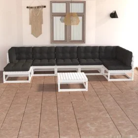Garden furniture 8 pieces and cushions solid pine wood by vidaXL, Garden sets - Ref: Foro24-3076750, Price: 786,10 €, Discoun...