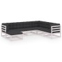 Gartenmöbel-Set 7-teilig und Kissen aus massivem Kiefernholz von vidaXL, Gartensets - Ref: Foro24-3076755, Preis: 709,83 €, R...