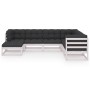 Gartenmöbel-Set 7-teilig und Kissen aus massivem Kiefernholz von vidaXL, Gartensets - Ref: Foro24-3076755, Preis: 709,83 €, R...