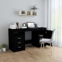 Schwarzer 140x50x76 cm großer Schreibtisch aus Holzwerkstoff von vidaXL, Schreibtische - Ref: Foro24-3054781, Preis: 163,31 €...