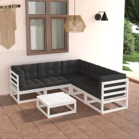 6-piece garden furniture set with solid pine wood cushions by vidaXL, Garden sets - Ref: Foro24-3076780, Price: 507,06 €, Dis...