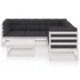 Set mit 6 Gartenmöbeln und Kissen aus massivem Kiefernholz von vidaXL, Gartensets - Ref: Foro24-3076780, Preis: 506,72 €, Rab...