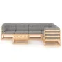 7-piece garden furniture set with solid pine wood cushions by vidaXL, Garden sets - Ref: Foro24-3076789, Price: 605,00 €, Dis...