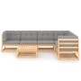 7-teiliges Gartenmöbel-Set und Kissen aus massivem Zirbenholz von vidaXL, Gartensets - Ref: Foro24-3076789, Preis: 604,53 €, ...