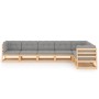 7-piece garden furniture set with solid pine wood cushions by vidaXL, Garden sets - Ref: Foro24-3076794, Price: 683,03 €, Dis...