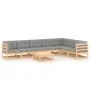 Muebles de jardín 8 pzas y cojines madera maciza pino de vidaXL, Conjuntos de jardín - Ref: Foro24-3076799, Precio: 740,13 €,...
