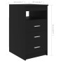 Schwarzer 140x50x76 cm großer Schreibtisch aus Holzwerkstoff von vidaXL, Schreibtische - Ref: Foro24-3054781, Preis: 163,31 €...