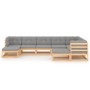 Set mit 9 Gartenmöbeln und Kissen aus massivem Zirbenholz von vidaXL, Gartensets - Ref: Foro24-3076804, Preis: 854,26 €, Raba...