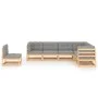 Garden furniture set 7 pieces and cushions solid pine wood by vidaXL, Garden sets - Ref: Foro24-3076814, Price: 673,00 €, Dis...