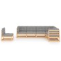 Gartenmöbel-Set 7-teilig und Kissen aus massivem Kiefernholz von vidaXL, Gartensets - Ref: Foro24-3076814, Preis: 683,03 €, R...