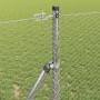Reja con postes Plateado 1.4 x 25 m Acero recubierto de PVC