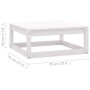 Garden furniture set with cushions 8 pieces solid white pine wood by vidaXL, Garden sets - Ref: Foro24-3076820, Price: 730,28...