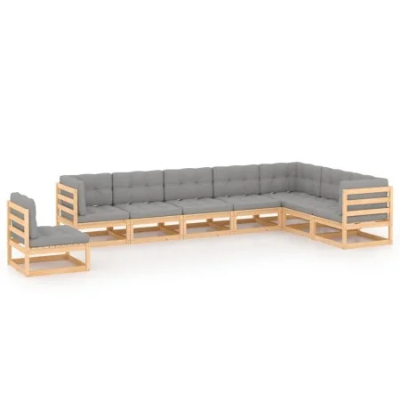 Garden furniture 8 pieces and cushions solid pine wood by vidaXL, Garden sets - Ref: Foro24-3076824, Price: 791,21 €, Discoun...