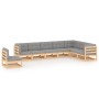 Muebles de jardín 8 pzas y cojines madera maciza pino de vidaXL, Conjuntos de jardín - Ref: Foro24-3076824, Precio: 792,32 €,...