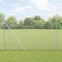 Reja con postes Plateado 1.5 x 25 m Acero recubierto de PVC