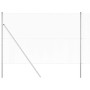 Reja con postes Plateado 1.5 x 25 m Acero recubierto de PVC