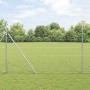 Reja con postes Plateado 1.5 x 25 m Acero recubierto de PVC