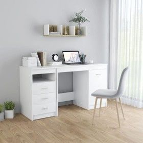 White plywood desk 140x50x76 cm by vidaXL, Desks - Ref: Foro24-3054780, Price: 160,93 €, Discount: %