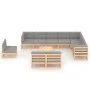 Garden furniture set 11 pieces and cushions solid pine wood by vidaXL, Garden sets - Ref: Foro24-3076849, Price: 1,00 €, Disc...