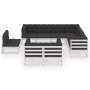 9-teiliges Gartenmöbel-Set mit Kissen aus weißem Kiefernholz von vidaXL, Gartensets - Ref: Foro24-3076855, Preis: 921,50 €, R...