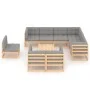 10-piece garden furniture set with solid pine wood cushions by vidaXL, Garden sets - Ref: Foro24-3076859, Price: 891,00 €, Di...