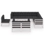 10-piece garden furniture set with white pine wood cushions by vidaXL, Garden sets - Ref: Foro24-3076860, Price: 928,31 €, Di...