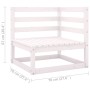 10-teiliges Gartenmöbel-Set mit Kissen aus weißem Kiefernholz von vidaXL, Gartensets - Ref: Foro24-3076860, Preis: 928,31 €, ...