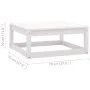 10-teiliges Gartenmöbel-Set mit Kissen aus weißem Kiefernholz von vidaXL, Gartensets - Ref: Foro24-3076860, Preis: 913,63 €, ...