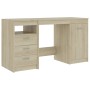 Escritorio de madera de ingeniería roble Sonoma 140x50x76 cm de vidaXL, Escritorios - Ref: Foro24-3054783, Precio: 156,26 €, ...