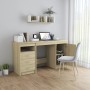 Escritorio de madera de ingeniería roble Sonoma 140x50x76 cm de vidaXL, Escritorios - Ref: Foro24-3054783, Precio: 156,26 €, ...