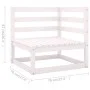 7-piece garden furniture set with solid white pine wood cushions by vidaXL, Garden sets - Ref: Foro24-3076875, Price: 671,89 ...