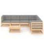Garden furniture 8 pieces and cushions solid pine wood by vidaXL, Garden sets - Ref: Foro24-3076879, Price: 730,49 €, Discoun...
