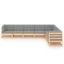 8 Stk. Gartenmöbel und Kissen aus massivem Zirbenholz von vidaXL, Gartensets - Ref: Foro24-3076884, Preis: 792,32 €, Rabatt: %