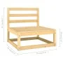 10-piece garden furniture set with solid pine wood cushions by vidaXL, Garden sets - Ref: Foro24-3076899, Price: 907,44 €, Di...