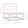 Garden furniture set, 10 pieces with white pine wood cushions. by vidaXL, Garden sets - Ref: Foro24-3076915, Price: 1,00 €, D...