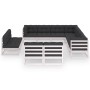 11-piece garden furniture set with white pine wood cushions by vidaXL, Garden sets - Ref: Foro24-3076935, Price: 1,00 €, Disc...