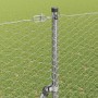 Reja con postes Plateado 1.5 x 50 m Acero recubierto de PVC