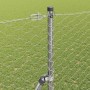 Reja con postes Plateado 1.5 x 50 m Acero recubierto de PVC